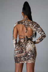 Ensemble robe léopard